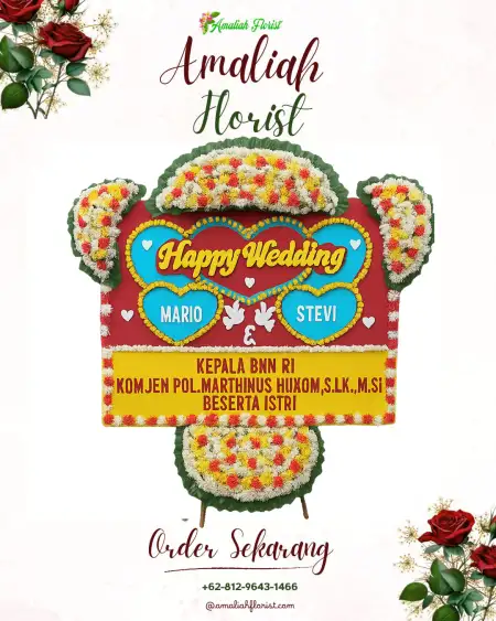 Papan Bunga Pernikahan Slawu